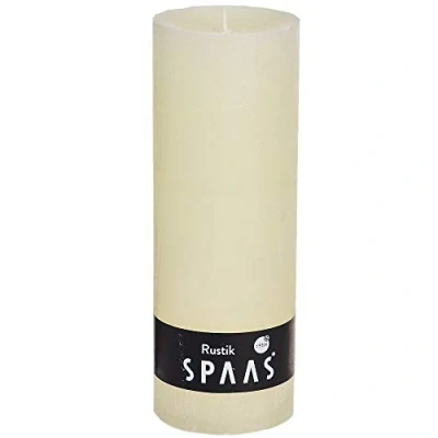 Image of Spaas Rustic Unscented Pillar Candle 68/190 mm, 95 Hours, Ivory