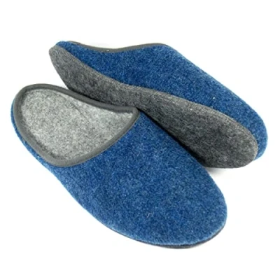 Image of Pantoffelmann Felt Slippers Navy 40 EU / 6.5 UK