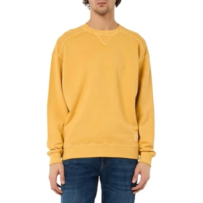 Image of United Colors of Benetton Men&#039;s Jersey G/C M/L 3p0vu1095 Hooded Sweatshirt, Yellow, L