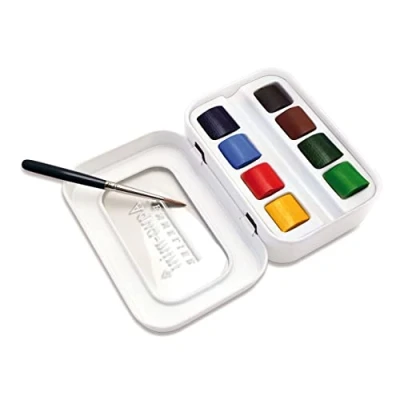 Image of Sennelier Mini Aquarelle Metal Box of 8 Half pans