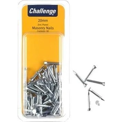 Image of Chall Zinc Plated Masonry Nails 20mm Clam Pk 60pk 40273