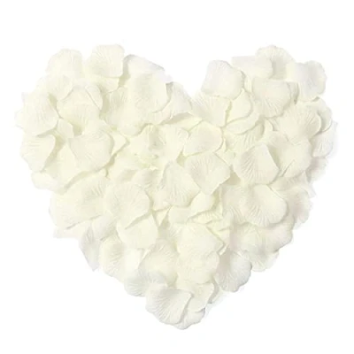 Image of 400pcs Ivory Silk Rose Petals Mother’S Day Wedding Confetti Anniversary Table Decorations Christening Flowers Scatter