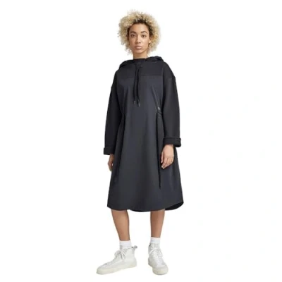 Image of G STAR RAW Women&#039;s Anorak Hoodie Dress, Black (caviar D22368 D165 D301), M