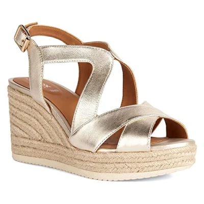 Image of Geox Ponza High heeled sandals, Women&#039;s, Size: 7, Light gold Leather