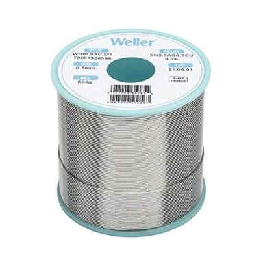 Image of Weller WSW SAC M1 (T0051386399) Lead Free Solder Wire, Ø 0.8mm, Alloy Sn96.5Ag3.0Cu0.5, Flux content 3.5%, 500g