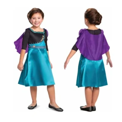 Image of Disney Official Standard Anna Dress Frozen Costume Kids, 2 Fancy Up Size S