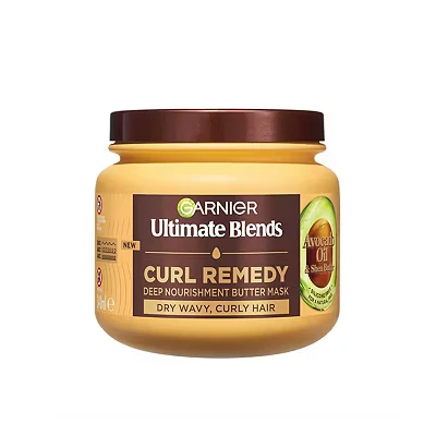 Image of Garnier Ultimate Blends Avocado Oil &amp; Shea Butter Curl Remedy Mask 340ml