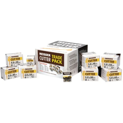 Image of Reisser R2CUTTERTRADE Cutter Trade Pack (8 sizes 1600 Pieces) c/w 20 PZ2 Driver Bits, Yellow