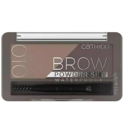 Image of Catrice Brow Powder Set Waterproof Eyebrow Set, No. 010 Ash Blonde, Multicoloured, 2 Brown Tones, Long Lasting, Instant Result, Matte, Vegan, Waterproof, Microplastic Particles Free (4g)