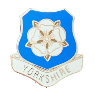 Image of County of Yorkshire White Rose Quality Enamel Lapel pin Badge T625