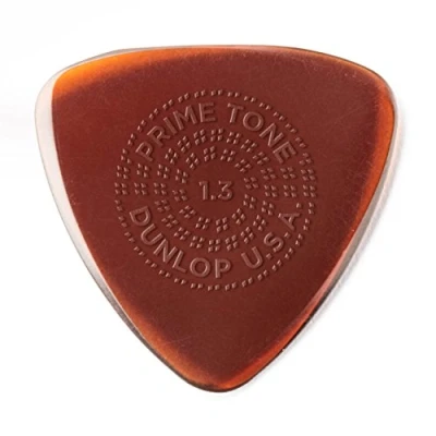 Image of Dunlop Primetone Small Triangle 1.3mm Sculpted Plectra (Grip) 12 Pack