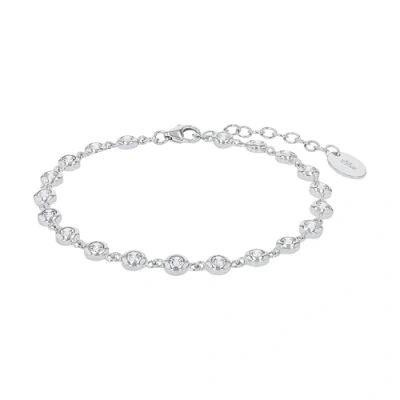 Image of s.Oliver bracelet 925 sterling silver ladies arm jewelry, with cubic zirconia synth, 16+4 cm, silver, Comes in jewelry gift box, 2024229