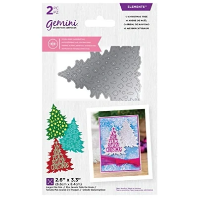 Image of Crafter&#039;s Companion Gemini Elements Double Sided Metal Cutting Die O Christmas Tree, Silver, one Size