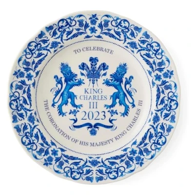 Image of Portmeirion Home &amp; Gifts Plate, Blue White, 23cm