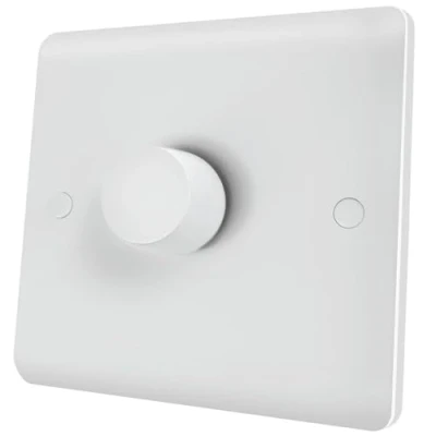Image of iolloi LED Dimmer Switch For Dimmable Incandescent Halogen Bulbs, Push on/off Rotary Universal Switch, No Neutral Required,1 Gang 2 Way,3 100W (1 10 LEDs)