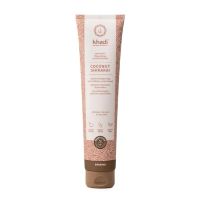 Image of khadi coconut shikakai Ayurvedic Conditioner, 100% natural, silicone free, &amp; for suppleness, shine, combability, also curls, vegan hair care, natural cosmetics 200ml