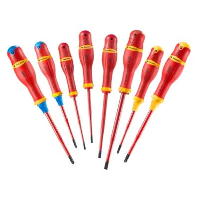 Image of Facom ATB.J8TVE Set of 8 Protwist® Slim Borneo® Screwdrivers Insulated 1000V for Mixed Imprints