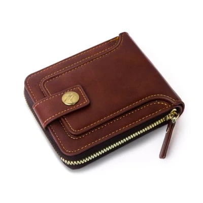 Image of Jiusely Mens Wallet Credit Card Holder, Wallets for Men RFID Blocking, Men&#039;s Wallets, Cases &amp; Money Organisers with Zipper Coin Pocket, Deep Coffee Color