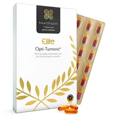 Image of Healthspan Elite Opti Turmeric 500mg (4 Months&#039; Supply) Advanced Liquid Curcumin to Support Your Immune &amp; Joint Health All Blacks Official Partner Informed Sport Accredited Vegan