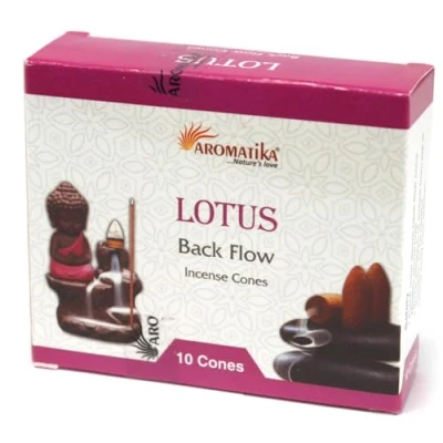 Image of Ancient Wisdom Aromatica Backflow Incense Cones Lotus