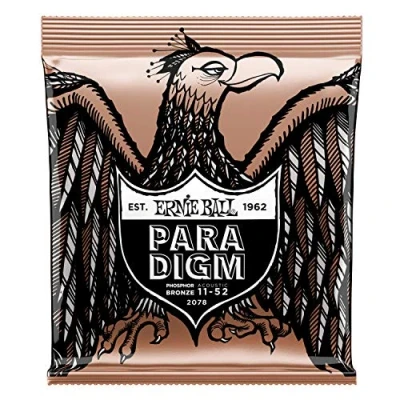 Image of Ernie Ball Paradigm Light Phosphor Bronze Acoustic Guitar Strings 11 52 Gauge
