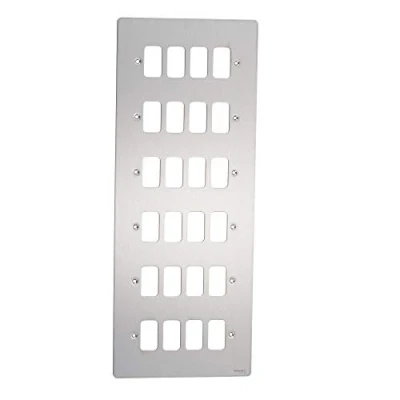 Image of Schneider Electric ultimate flat plate Grid (UFP) the 1.5mm screwless front profile provides in design Wiring Devices Stainless Steel GUG24GSS