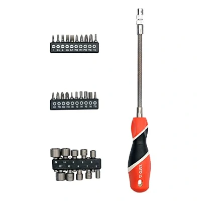 Image of YATO YT 25972 Flexible Screwdriver with Interchangeable bits Set of 31 Pieces