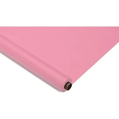 Image of Venuscello® Pink Banquet Roll 25m x 120cm Paper Banqueting Table Cover for Wedding Buffet Dinner Home Large Disposable Cloth