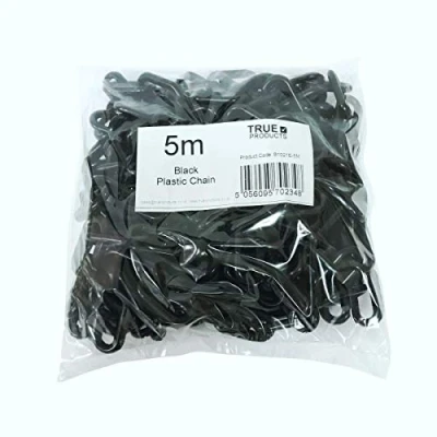 Image of 5m x 6mm Plastic Barrier Chain Link Safety Decorative Garden Fence Black