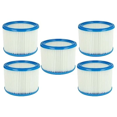 Image of vhbw Set 5x Replacement Filters compatible with Metabo ASA 25 L PC, 30 PC Inox Wet and Dry Vacuum Cleaner Cartridge Filter
