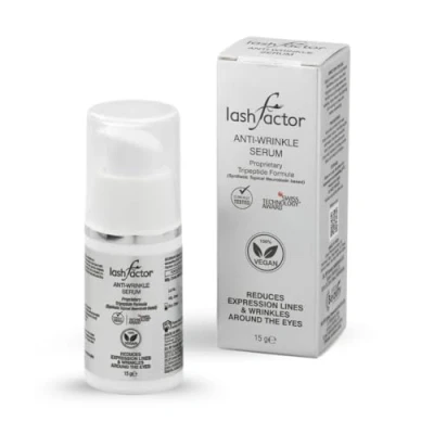 Image of Lashfactor Anti Wrinkle Serum (15g) Reduces Wrinkles and Fine Lines with Intense Hydration, Glow Boosting Facial Ageing Serum, 100% Vegan