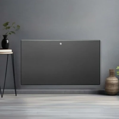 Image of Futura 1500W Grey Electric Radiator Heaters for Home, Bathroom Safe Heater Setback Timer Lot 20 &amp; Advanced Thermostat Control Wall Mounted or Floor Standing Low Energy Panel