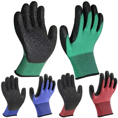 Image of PROGANDA 3 Pairs Gardening Gloves Ultra Grip Work Non Slip Latex Coated Durable Safety Colourful Garden
