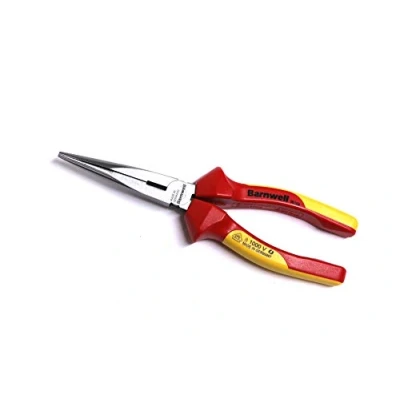 Image of Barnwell 200mm Long Chain Needle Snipe Nose 1000v VDE Plier Electricians Wire Made in Germany