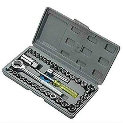 Image of 40 PC 1/4&quot;, 3/8&quot; DR. Reversible Ratchet Socket Set