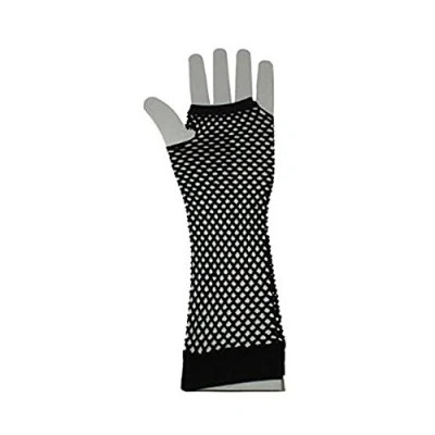 Image of Mytoptrendz® Girls Long Fingerless Fishnet Gloves Black