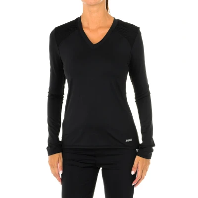 Image of Shock Absorber Womenss long sleeved sports T shirt S06S8 Black Size Small