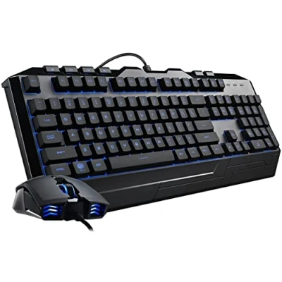 Image of Cooler Master Devastator 3 Gaming Keyboard &amp; Mouse Combo Membrane Switches with 7 Colour LED Backlighting, Dedicated Media Keys Wrist Rest MM110 AZERTY FR Layout