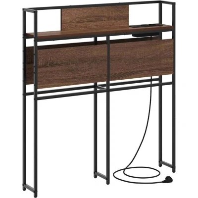 Image of Storage Headboard Brown oak 90 cm Engineered wood Vidaxl
