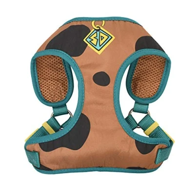 Image of Scooby Doo Warner Brothers Dog Harness Soft and Comfortable Medium No Pull Tan Blue Cute Harnesses for Dogs, FF15831