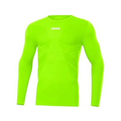 Image of JAKO Comfort 2.0 Long Sleeve Men&#039;s Neon Green, Small