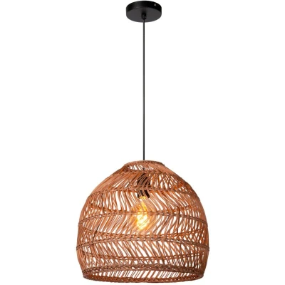 Image of Moloko Scandinavian Rattan Pendant Light Ø 40cm 1xE27 Ocher Yellow