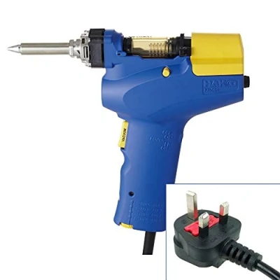 Image of Hakko FR301 22 Vacuum DeSoldering Pump Tool Handheld Portable de soldering station gun with Carry Case 230V &amp; UK Plug for electronics rework