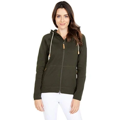 Image of Fjallraven Övik Fleece Hoodie W Sweatshirt Green, Small