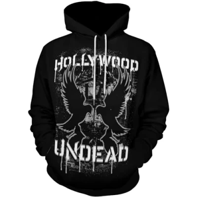 Image of Ireser Men Hollywood Hoodie Undead Sweatshirt Shirt With Pockets Pullover for Women