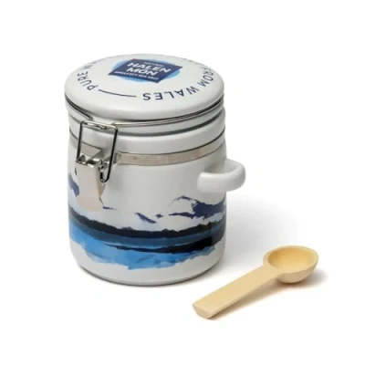 Image of Halen Mon Clamp top Jar and Pure Sea Salt PDO 100 g