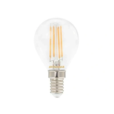 Image of Sylvania Toledo Retro Ball LED Lamp, 420lm Luminous Flux, E14 Cap/Base, Clear Finish, 4 W, Homelight