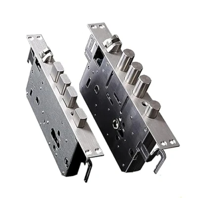 Image of Door Lock Gearbox 1 Pcs 304 Stainless Steel Security Body Internal Gear Structure Anti Stuck for Smart Fingerprint Box (Color : 30x240 with Hook)