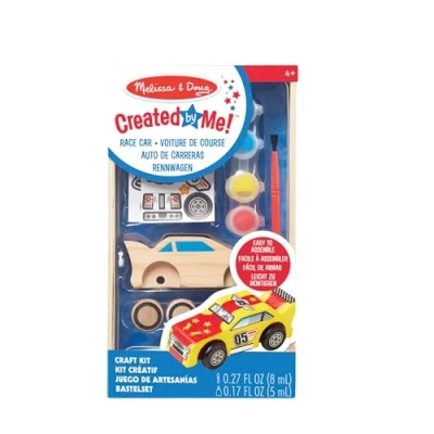 Image of Melissa &amp; Doug 18829 Race Car Arts Crafts Pretend Play 3+ Gift for Boy or Girl, Multicolor, 3.8 cm*22.0 cm*12.7 cm