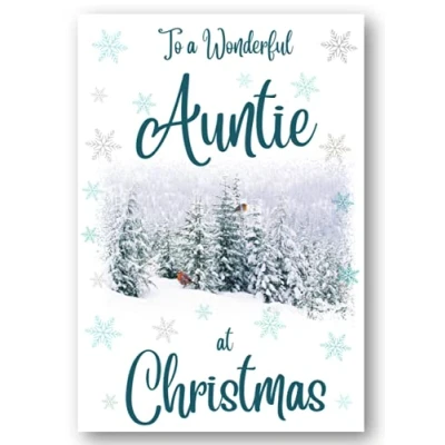 Image of Second Ave Auntie Christmas Winter Scene Xmas Holiday Festive Greetings Card